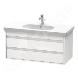 Duravit Ketho - Meuble sous lavabo 480x1000x455 mm, 2 tiroirs, blanc brillant KT664802222