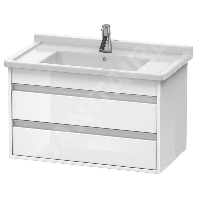 Duravit Ketho - Meuble sous lavabo 480x800x455 mm, 2 tiroirs, blanc brillant KT664402222 Duravit Ketho - Meuble sous lavabo 480x800x455 mm, 2 tiroirs, blanc brillant KT664402222