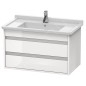 Duravit Ketho - Meuble sous lavabo 480x800x455 mm, 2 tiroirs, blanc brillant KT664402222 Duravit Ketho - Meuble sous lavabo 480x800x455 mm, 2 tiroirs, blanc brillant KT664402222