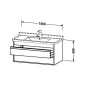 Duravit Ketho - Meuble sous lavabo 480x1000x455 mm, 2 tiroirs, blanc brillant KT664502222 Duravit Ketho - Meuble sous lavabo 480x1000x455 mm, 2 tiroirs, blanc brillant KT664502222