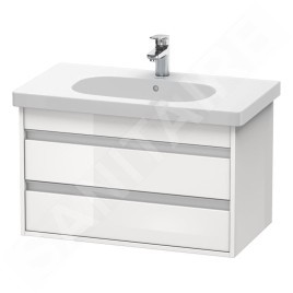 Duravit Ketho - Meuble sous lavabo 480x800x455 mm, 2 tiroirs, blanc brillant KT664702222