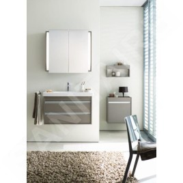 Duravit Ketho - Meuble sous lavabo 480x800x455 mm, 2 tiroirs, blanc brillant KT664702222