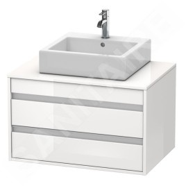 Duravit Ketho - Meuble sous lavabo 496x800x550 mm, 2 tiroirs, blanc brillant KT665402222