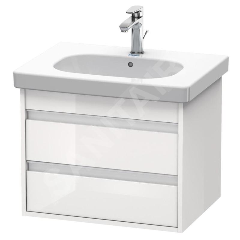 Duravit Ketho - Meuble sous lavabo 480x600x455 mm, 2 tiroirs, blanc brillant KT665002222 Duravit Ketho - Meuble sous lavabo 480x600x455 mm, 2 tiroirs, blanc brillant KT665002222