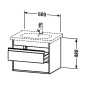 Duravit Ketho - Meuble sous lavabo 480x600x455 mm, 2 tiroirs, blanc brillant KT665002222 Duravit Ketho - Meuble sous lavabo 480x600x455 mm, 2 tiroirs, blanc brillant KT665002222