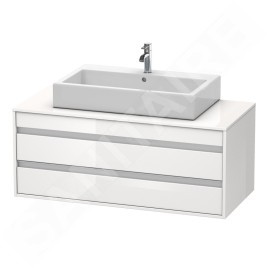 Duravit Ketho - Meuble sous lavabo 496x1200x550 mm, 2 tiroirs, blanc brillant KT665602222