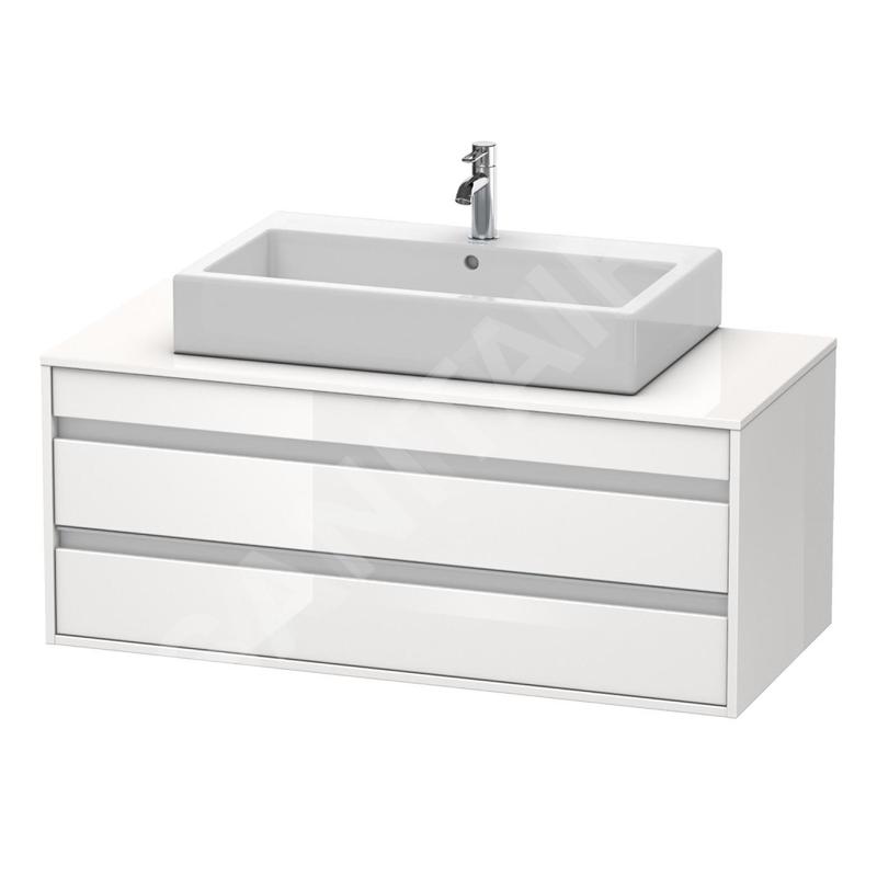 Duravit Ketho - Meuble sous lavabo 496x1200x550 mm, 2 tiroirs, blanc brillant KT665602222 Duravit Ketho - Meuble sous lavabo 496x1200x550 mm, 2 tiroirs, blanc brillant KT665602222