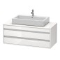 Duravit Ketho - Meuble sous lavabo 496x1200x550 mm, 2 tiroirs, blanc brillant KT665602222 Duravit Ketho - Meuble sous lavabo 496x1200x550 mm, 2 tiroirs, blanc brillant KT665602222