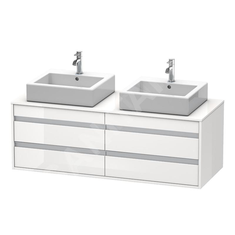 Duravit Ketho - Meuble sous lavabo 496x1400x550 mm, 4 tiroirs, blanc brillant KT6657B2222 Duravit Ketho - Meuble sous lavabo 496x1400x550 mm, 4 tiroirs, blanc brillant KT6657B2222