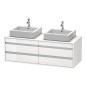 Duravit Ketho - Meuble sous lavabo 496x1400x550 mm, 4 tiroirs, blanc brillant KT6657B2222 Duravit Ketho - Meuble sous lavabo 496x1400x550 mm, 4 tiroirs, blanc brillant KT6657B2222