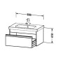 Duravit Ketho - Meuble sous lavabo 410x800x455 mm, 1 tiroir, blanc brillant KT666702222 Duravit Ketho - Meuble sous lavabo 410x800x455 mm, 1 tiroir, blanc brillant KT666702222