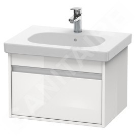 Duravit Ketho - Meuble sous lavabo 410x600x455 mm, 1 tiroir, blanc brillant KT667002222