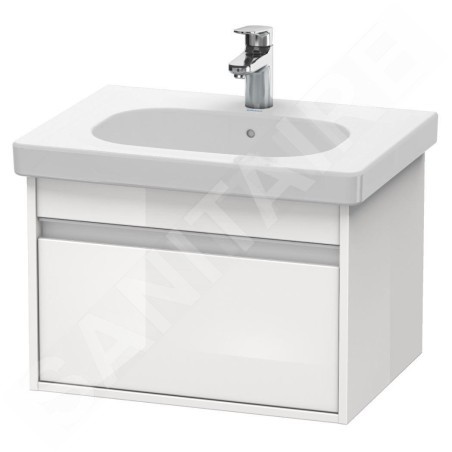 Duravit Ketho - Meuble sous lavabo 410x600x455 mm, 1 tiroir, blanc brillant KT667002222