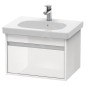 Duravit Ketho - Meuble sous lavabo 410x600x455 mm, 1 tiroir, blanc brillant KT667002222 Duravit Ketho - Meuble sous lavabo 410x600x455 mm, 1 tiroir, blanc brillant KT667002222