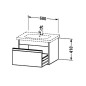 Duravit Ketho - Meuble sous lavabo 410x600x455 mm, 1 tiroir, blanc brillant KT667002222 Duravit Ketho - Meuble sous lavabo 410x600x455 mm, 1 tiroir, blanc brillant KT667002222