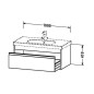 Duravit Ketho - Meuble sous lavabo 410x1000x455 mm, 1 tiroir, blanc brillant KT666802222 Duravit Ketho - Meuble sous lavabo 410x1000x455 mm, 1 tiroir, blanc brillant KT666802222