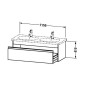 Duravit Ketho - Meuble sous lavabo 410x1150x455 mm, 1 tiroir, blanc brillant KT666902222 Duravit Ketho - Meuble sous lavabo 410x1150x455 mm, 1 tiroir, blanc brillant KT666902222