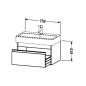 Duravit Ketho - Meuble-vasque, 410x750x440 mm, 1 tiroir, blanc brillant KT668702222 Duravit Ketho - Meuble-vasque, 410x750x440 mm, 1 tiroir, blanc brillant KT668702222