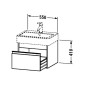 Duravit Ketho - Meuble-vasque, 410x550x440 mm, 1 tiroir, blanc brillant KT668602222 Duravit Ketho - Meuble-vasque, 410x550x440 mm, 1 tiroir, blanc brillant KT668602222