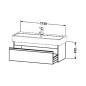 Duravit Ketho - Meuble-vasque, 410x1150x440 mm, 1 tiroir, blanc brillant KT668902222 Duravit Ketho - Meuble-vasque, 410x1150x440 mm, 1 tiroir, blanc brillant KT668902222