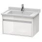 Duravit Ketho - Meuble sous lavabo 410x800x455 mm, 1 tiroir, blanc brillant KT666402222 Duravit Ketho - Meuble sous lavabo 410x800x455 mm, 1 tiroir, blanc brillant KT666402222