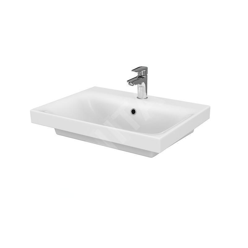 Cersanit Moduo - Lavabo 60x45 cm, avec trop-plein, trou pour robinetterie, blanc K116-011 Cersanit Moduo - Lavabo 60x45 cm, avec trop-plein, trou pour robinetterie, blanc K116-011