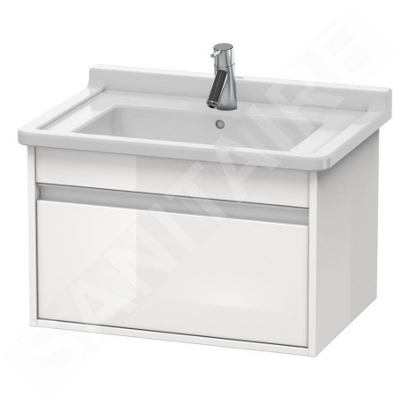 Duravit Ketho - Meuble sous lavabo 410x650x455 mm, 1 tiroir, blanc brillant KT666302222