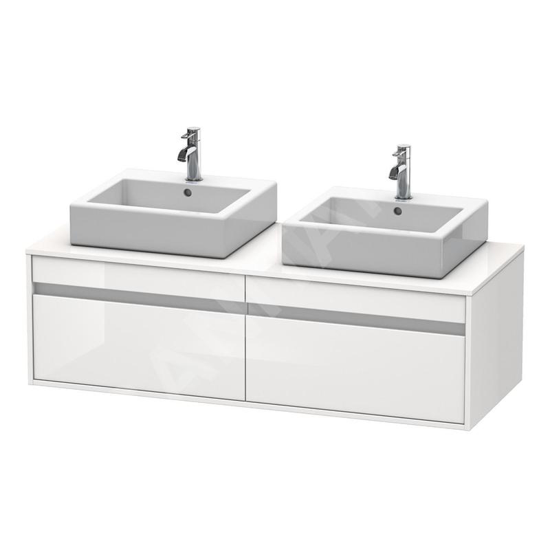 Duravit Ketho - Meuble sous lavabo 426x1400x550 mm, 2 tiroirs, blanc brillant KT6697B2222 Duravit Ketho - Meuble sous lavabo 426x1400x550 mm, 2 tiroirs, blanc brillant KT6697B2222