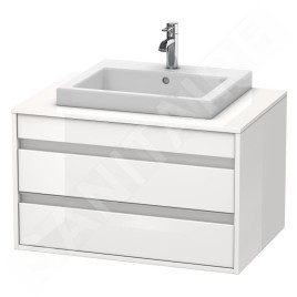 Duravit Ketho - Meuble sous lavabo 496x800x550 mm, 2 tiroirs, blanc brillant KT675402222