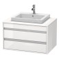 Duravit Ketho - Meuble sous lavabo 496x800x550 mm, 2 tiroirs, blanc brillant KT675402222 Duravit Ketho - Meuble sous lavabo 496x800x550 mm, 2 tiroirs, blanc brillant KT675402222