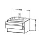 Duravit Ketho - Meuble sous lavabo 496x800x550 mm, 2 tiroirs, blanc brillant KT675402222 Duravit Ketho - Meuble sous lavabo 496x800x550 mm, 2 tiroirs, blanc brillant KT675402222