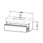Duravit Ketho - Meuble sous lavabo 410x1200x455 mm, 1 tiroir, blanc brillant KT669202222 Duravit Ketho - Meuble sous lavabo 410x1200x455 mm, 1 tiroir, blanc brillant KT669202222