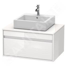 Duravit Ketho - Meuble sous lavabo 426x800x550 mm, 1 tiroir, blanc brillant KT669402222