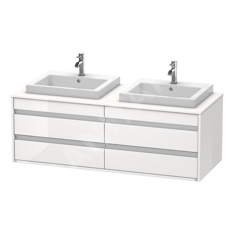 Duravit Ketho - Meuble sous lavabo 496x1400x550 mm, 4 tiroirs, blanc brillant KT6757B2222 Duravit Ketho - Meuble sous lavabo 496x1400x550 mm, 4 tiroirs, blanc brillant KT6757B2222
