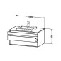 Duravit Ketho - Meuble sous lavabo 496x1000x550 mm, 2 tiroirs, blanc brillant KT675502222 Duravit Ketho - Meuble sous lavabo 496x1000x550 mm, 2 tiroirs, blanc brillant KT675502222