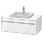 Duravit Ketho - Meuble sous lavabo 426x1000x550 mm, 1 tiroir, blanc brillant KT679502222