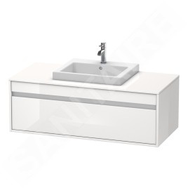 Duravit Ketho - Meuble sous lavabo 426x1200x550 mm, 1 tiroir, blanc brillant KT679602222