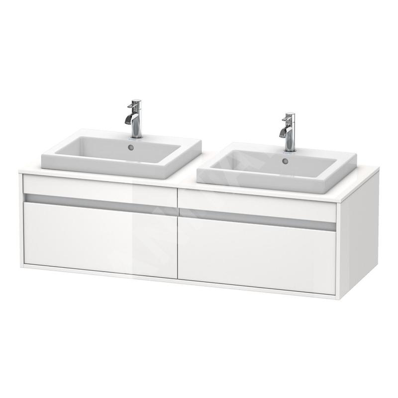 Duravit Ketho - Meuble sous lavabo 426x1400x550 mm, 2 tiroirs, blanc brillant KT6797B2222 Duravit Ketho - Meuble sous lavabo 426x1400x550 mm, 2 tiroirs, blanc brillant KT6797B2222