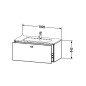 Duravit Brioso - Meuble sous lavabo 442x1020x479 mm, 1 tiroir, blanc brillant BR400302222