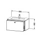 Duravit Brioso - Meuble sous lavabo 442x820x479 mm, 1 tiroir, blanc brillant BR400202222 Duravit Brioso - Meuble sous lavabo 442x820x479 mm, 1 tiroir, blanc brillant BR400202222