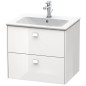 Duravit Brioso - Meuble sous lavabo 553x620x479 mm, 2 tiroirs, blanc brillant BR410102222 Duravit Brioso - Meuble sous lavabo 553x620x479 mm, 2 tiroirs, blanc brillant BR410102222