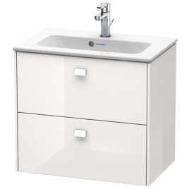 Duravit Brioso - Meuble sous lavabo Compact, 553x820x389 mm, 2 tiroirs, blanc brillant BR411102222