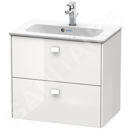 Duravit Brioso - Meuble sous lavabo Compact, 553x620x389 mm, 2 tiroirs, blanc brillant BR411002222