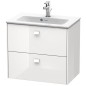 Duravit Brioso - Meuble sous lavabo Compact, 553x620x389 mm, 2 tiroirs, blanc brillant BR411002222 Duravit Brioso - Meuble sous lavabo Compact, 553x620x389 mm, 2 tiroirs, blanc brillant BR411002222