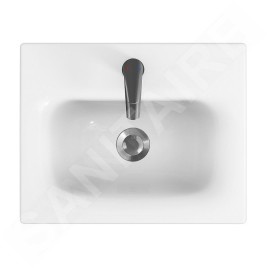 Cersanit Moduo - Lavabo pour meuble 50x40 cm, avec trop-plein, trou pour robinetterie, blanc K116-042