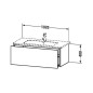 Duravit L-Cube - Meuble sous lavabo 400x1020x481 mm, 1 tiroir, blanc brillant LC614202222 Duravit L-Cube - Meuble sous lavabo 400x1020x481 mm, 1 tiroir, blanc brillant LC614202222