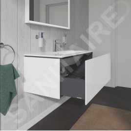 Duravit L-Cube - Meuble sous lavabo 400x1020x481 mm, 1 tiroir, blanc brillant LC614202222