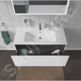 Duravit L-Cube - Meuble sous lavabo 400x1020x481 mm, 1 tiroir, blanc brillant LC614202222