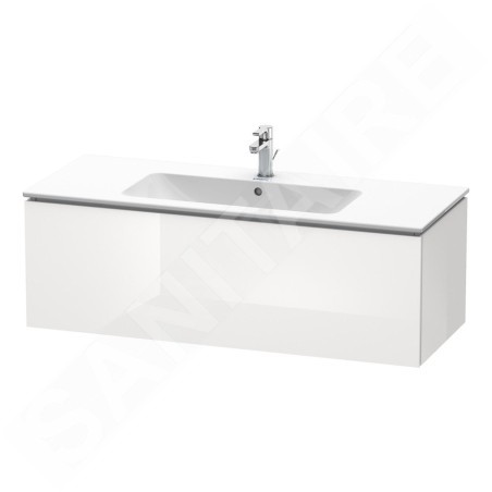 Duravit L-Cube - Meuble sous lavabo 400x1220x481 mm, 1 tiroir, blanc brillant LC614302222