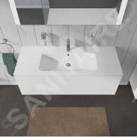 Duravit L-Cube - Meuble sous lavabo 400x1220x481 mm, 1 tiroir, blanc brillant LC614302222